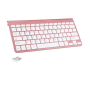 Πληκτρολόγιο / Mini Keyboard Bluetooth - Χρώμα: Ροζ - Χρυσό