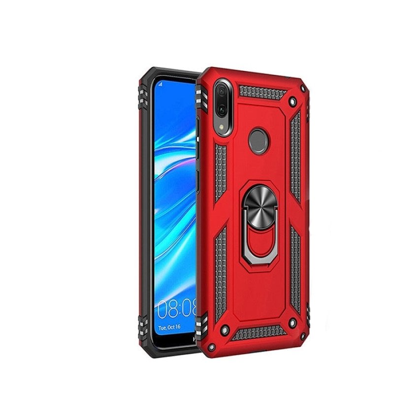 Σκληρή Θήκη Πλάτης Motomo με Δαχτυλίδι για Xiaomi Redmi Note 10S - Χρώμα: Κόκκινο