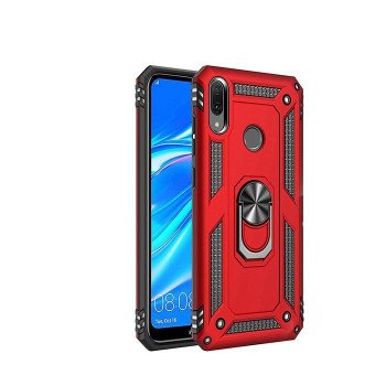 Σκληρή Θήκη Πλάτης Motomo με Δαχτυλίδι για Apple i Phone 11 - Χρώμα: Κόκκινο