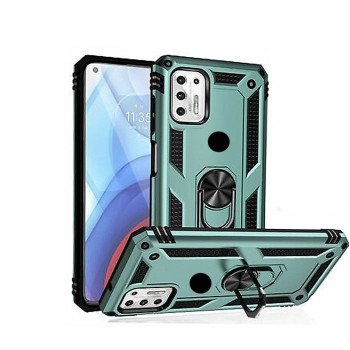 Σκληρή Θήκη Πλάτης Motomo με Δαχτυλίδι για Apple i Phone 13 - Χρώμα: Σκούρο Πράσινο