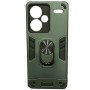 Σκληρή Θήκη Πλάτης Armor με Βάση Στήριξης για Xiaomi Redmi Note 13 Pro Plus - Χρώμα: Σκούρο Πράσινο