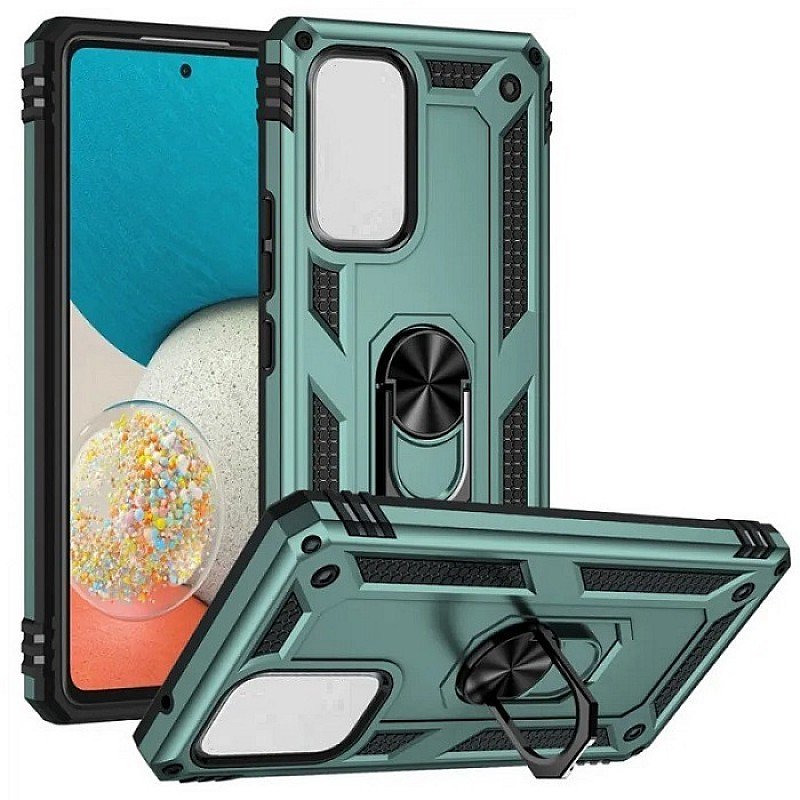 Σκληρή Θήκη Πλάτης Armor με Βάση Στήριξης για Xiaomi Redmi Note 11 Pro - Χρώμα: Πράσινο