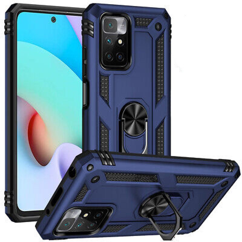 Σκληρή Θήκη Πλάτης Armor με Βάση Στήριξης για Xiaomi Redmi Note 13 Pro Plus - Χρώμα: Σκούρο Μπλέ