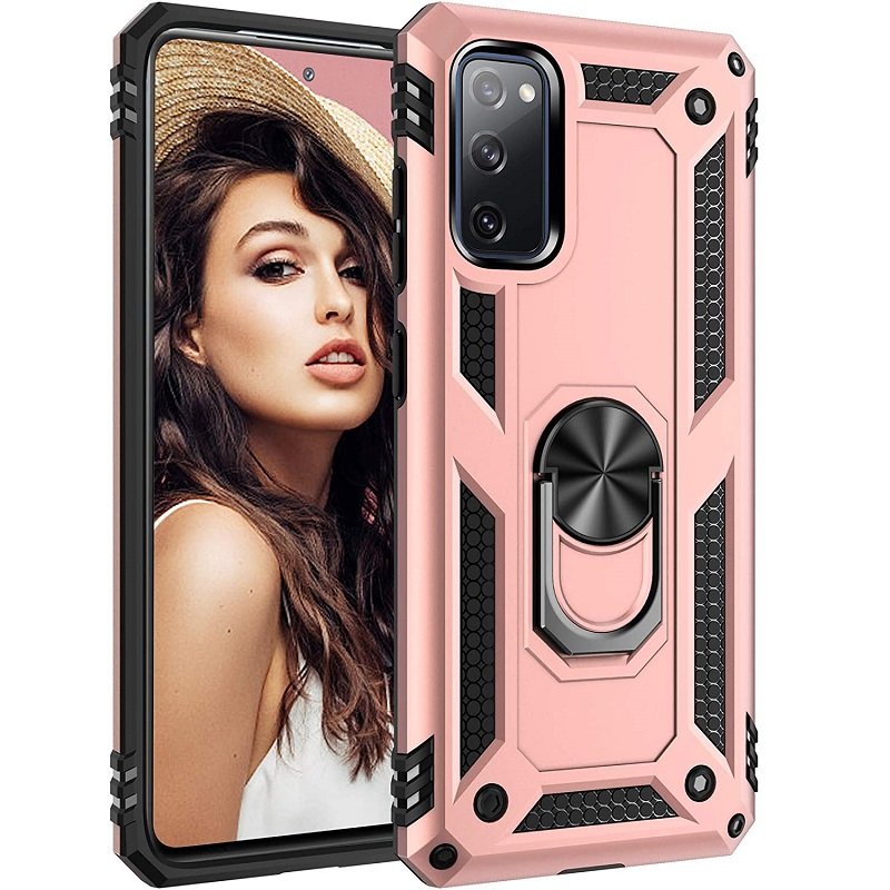Σκληρή Θήκη Πλάτης Armor με Βάση Στήριξης για Xiaomi Redmi Note 12 5G/Poco X5 - Χρώμα: Ροζ Χρυσό