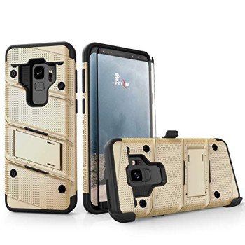 Σκληρή Θήκη Πλάτης Armor με Βάση Στήριξης (S1) για Samsung Galaxy S9 Plus - Χρώμα: Χρυσό