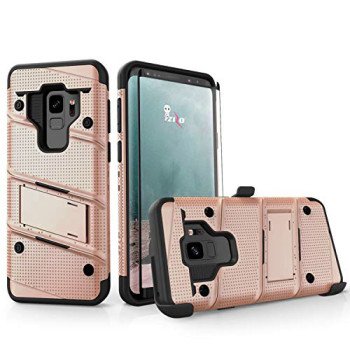 Σκληρή Θήκη Πλάτης Armor με Βάση Στήριξης (S1) για Samsung Galaxy S9 - Χρώμα: Ρόζ Χρυσό