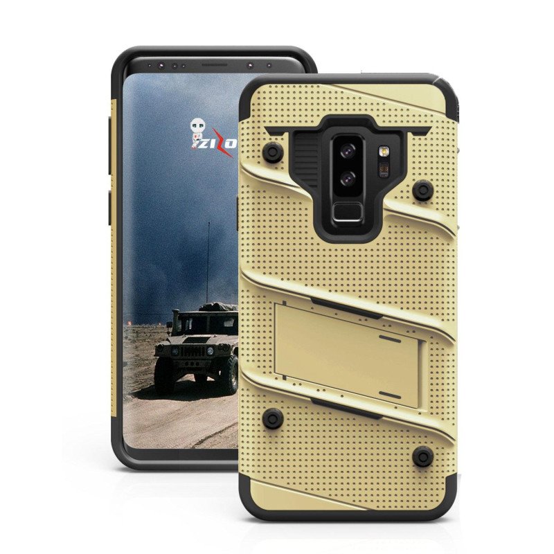 Σκληρή Θήκη Πλάτης Armor με Βάση Στήριξης (S1) για Samsung Galaxy S9 Plus - Χρώμα: Κίτρινο