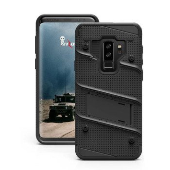 Σκληρή Θήκη Πλάτης Armor με Βάση Στήριξης (S1) για Samsung Galaxy S9 - Χρώμα: Μαύρο