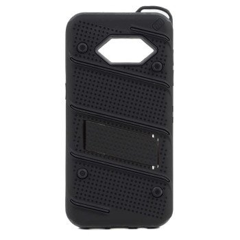 Σκληρή Θήκη Πλάτης Armor με Βάση Στήριξης (S1) για Samsung Galaxy S7 Edge - Χρώμα: Μαύρο
