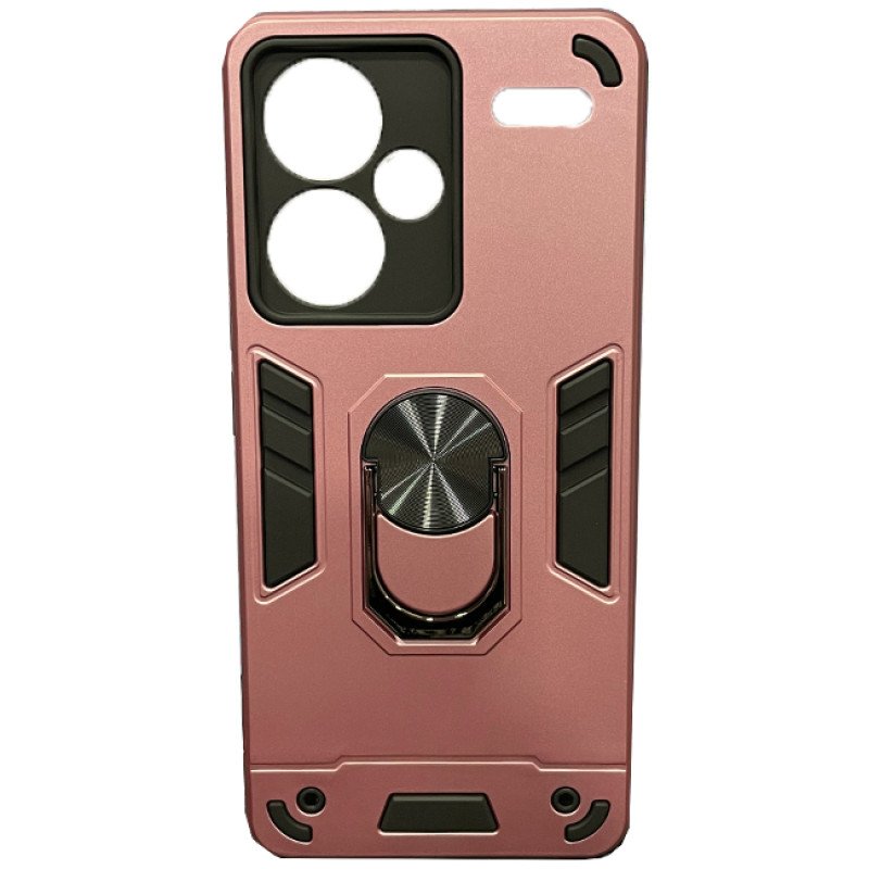 Σκληρή Θήκη Πλάτης Armor με Βάση Στήριξης για Xiaomi Redmi Note 13 Pro Plus - Χρώμα: Ροζ Χρυσό