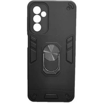 Σκληρή Θήκη Πλάτης Armor με Βάση Στήριξης για Samsung Galaxy A35 - Χρώμα: Μαύρο