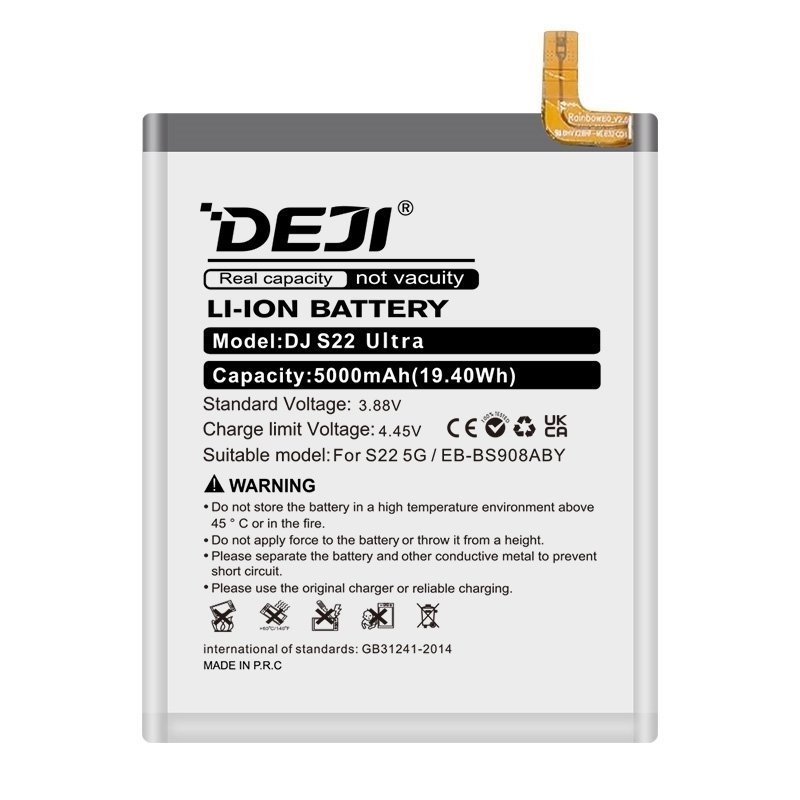 Deji Eb-Bs908Aby Oem Συμβατή Μπαταρία Αντικατάστασης Για Galaxy S22 Ultra 5G - 5000mAh