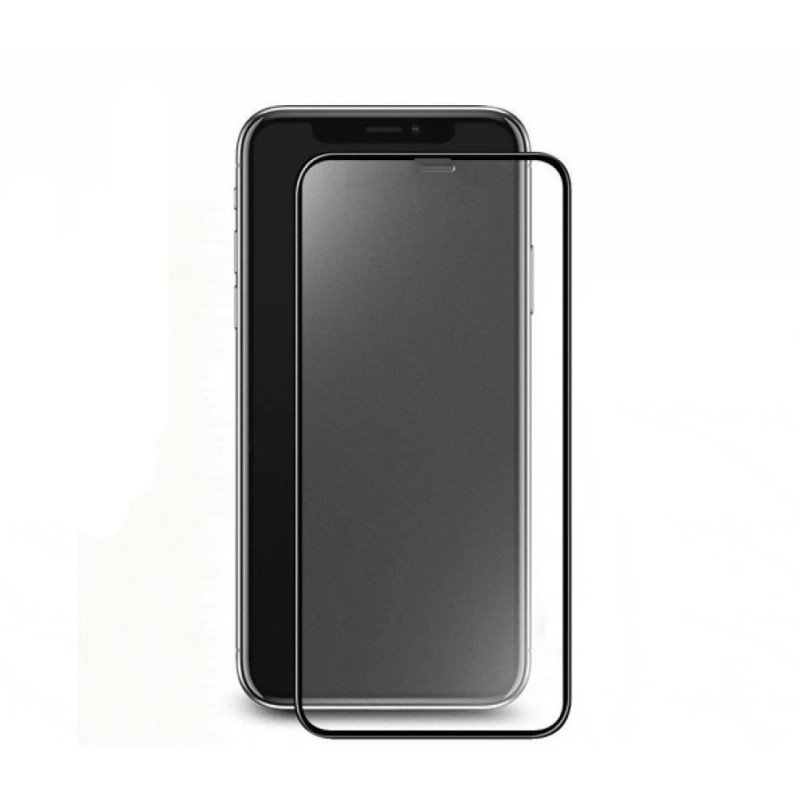 Matte Full Cover Full Glue Τζαμάκι Προστασίας Οθόνης για Apple i Phone 13 - Χρώμα: Μαύρο