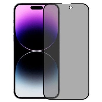 Privacy Full Cover Full Glue Τζαμάκι Προστασίας Οθόνης για Apple i Phone 16 Plus Μαύρο