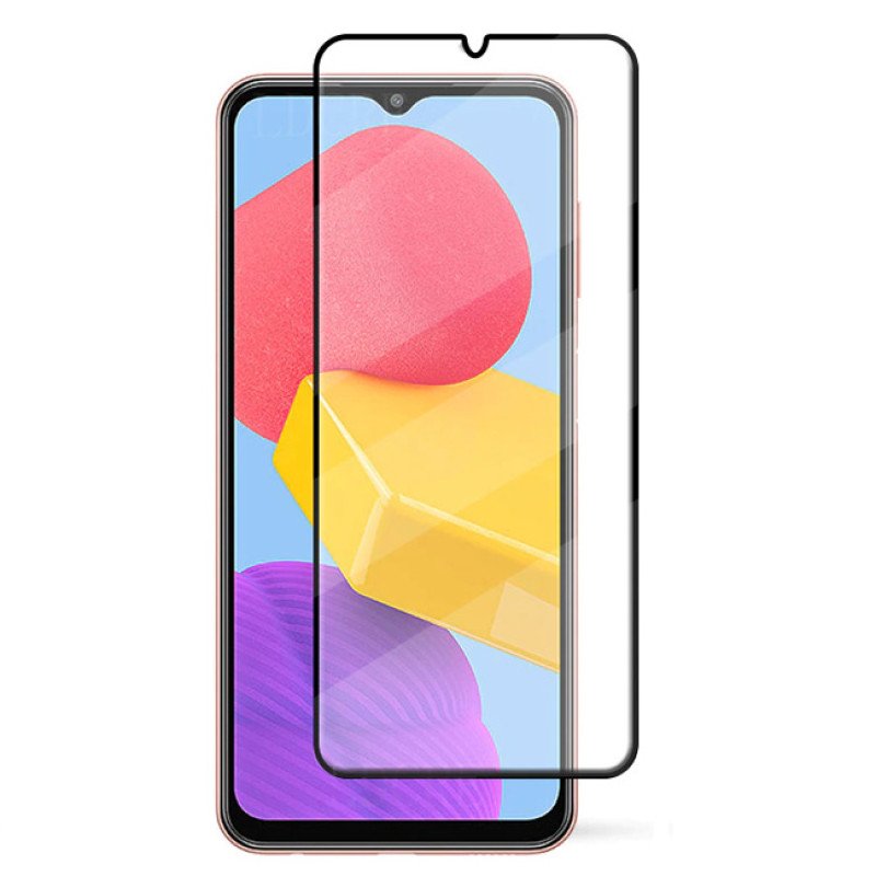 Full Cover Full Glue Τζαμάκι Προστασίας Οθόνης για Samsung Galaxy M13 - Χρώμα: Μαύρο