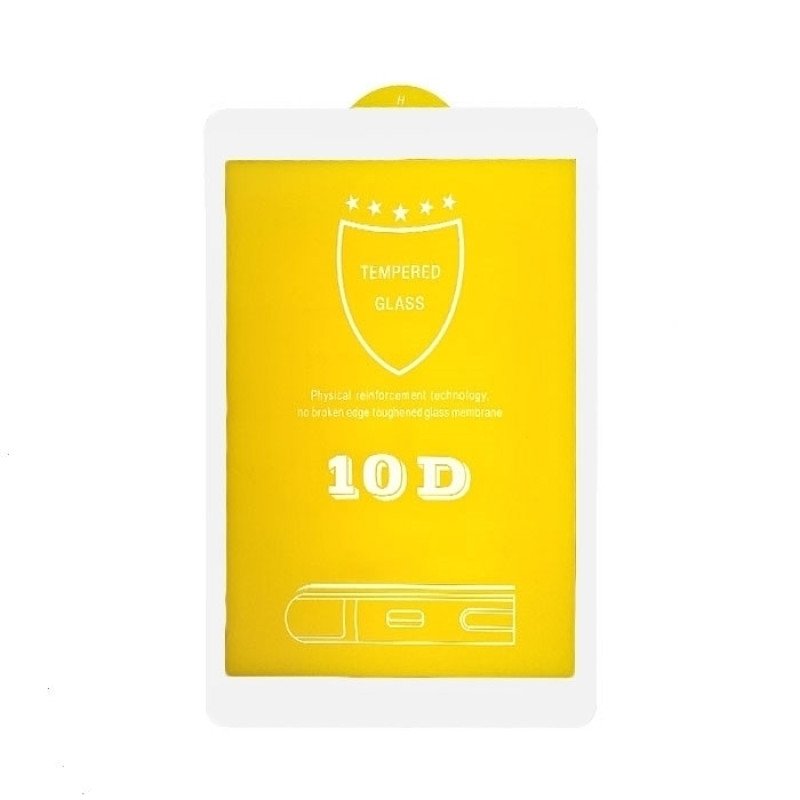 Full Glue Full Cover Τζαμάκι Προστασίας Οθόνης για Samsung Galaxy T830/T835 Tab S4 10.5 - Χρώμα: Λευκό