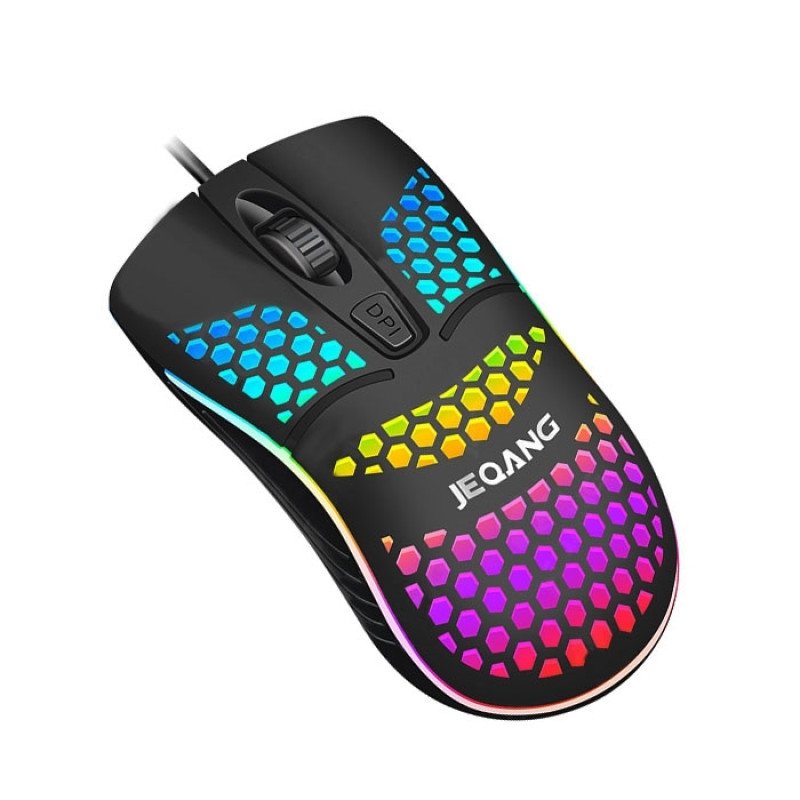 Jeqang JM-G102 Ενσύρματο Ποντίκι με RGB Φωτισμό - Χρώμα: Μαύρο Jeqang JM-G102 Ενσύρματο Ποντίκι με RGB Φωτισμό - Χρώμα: Μαύρο