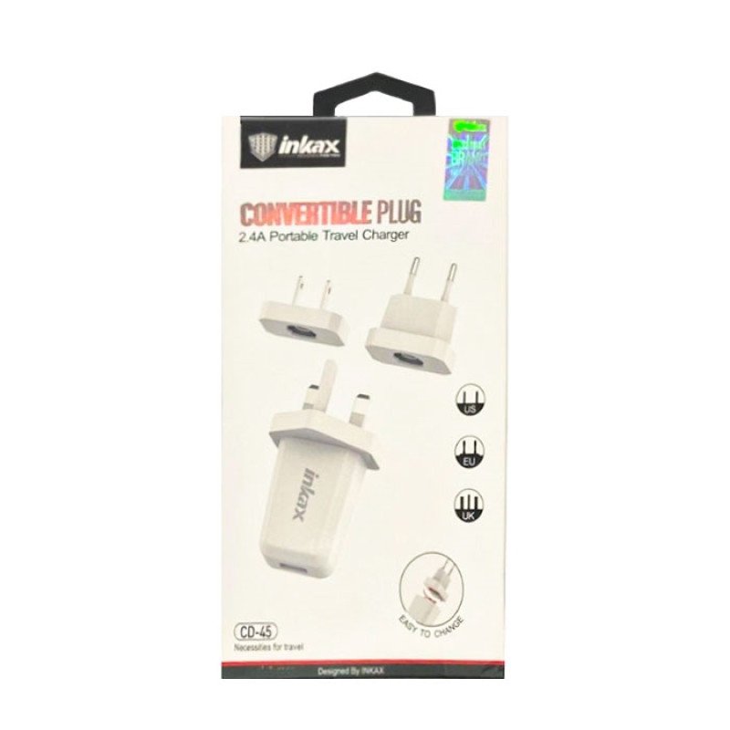 Inkax Φορτιστής Χωρίς Καλώδιο με Θύρα USB-A (CD-45) - Χρώμα: Λευκό