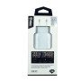 inkax- CD-21 Φορτιστής με 2 usb θυρές USB 2.1A / Lightning USB Kαλώδιο - Χρώμα: Λεύκο