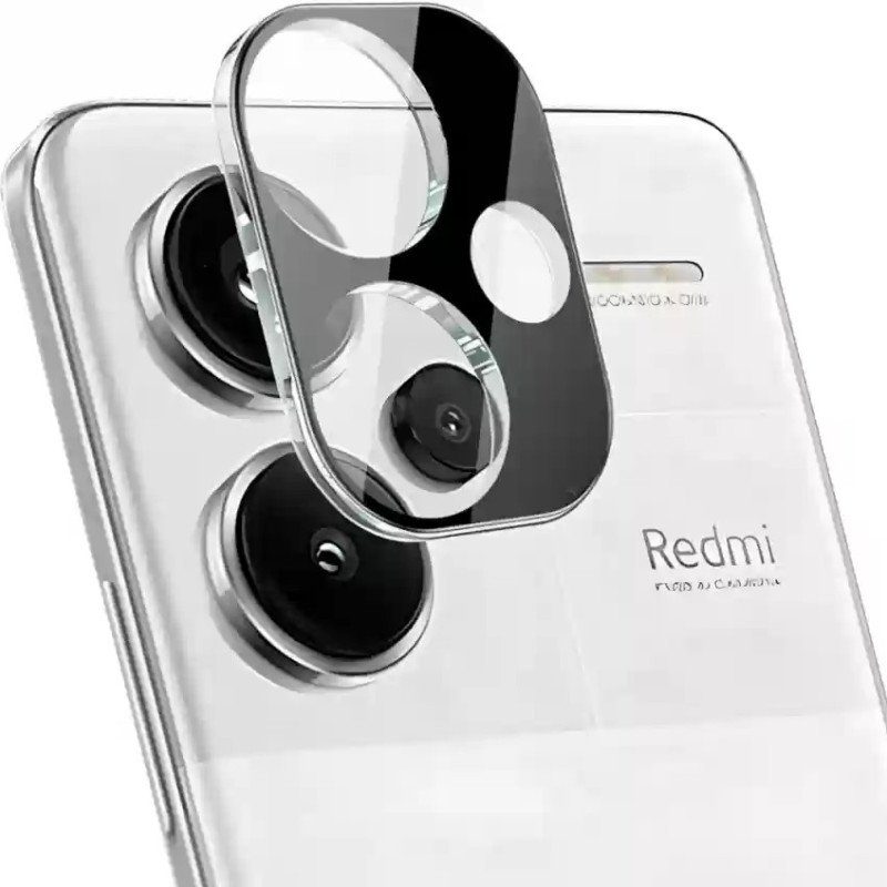 Full Cover Full Glue Τζαμάκι Προστασίας Πίσω Κάμερας για για Xiaomi Redmi Note 13 Pro Plus - Χρώμα: Μαύρο