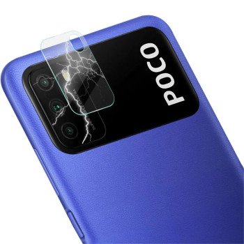 Full Glue Full Cover Full Glue Τζαμάκι Προστασίας Πίσω Κάμερας για Xiaomi Poco M3 - Χρώμα: Διάφανο