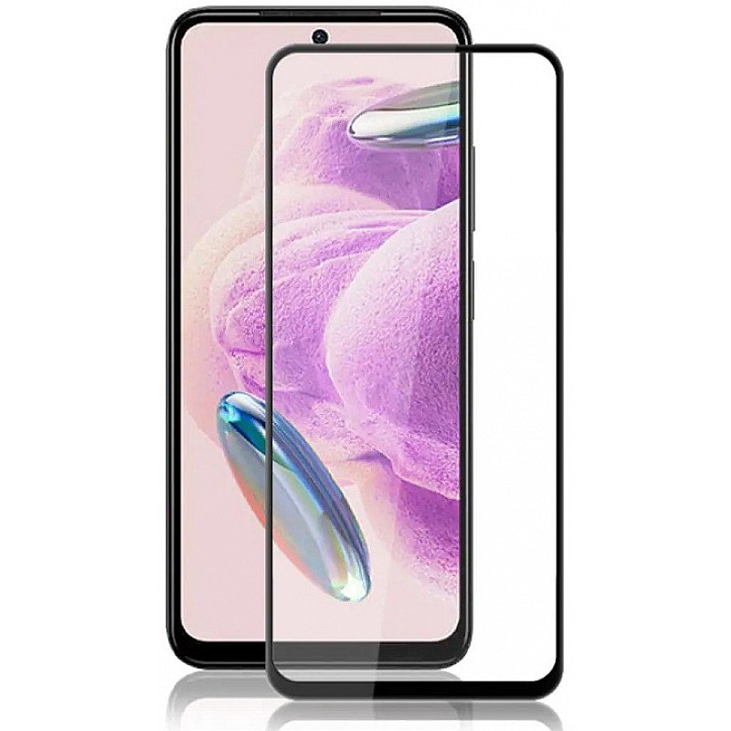 Full Cover Full Glue Τζαμάκι Προστασίας Οθόνης για Xiaomi Redmi Note 12S - Χρώμα: Μαύρο