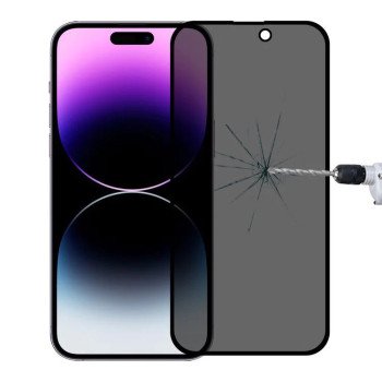 Privacy Full Cover Full Glue Tζαμάκι Προστασίας Οθόνης για Apple iPhone 14 Pro Max - Χρώμα: Μαύρο Privacy Full Cover Full Glue Tζαμάκι Προστασίας Οθόνης για Apple iPhone 14 Pro Max - Χρώμα: Μαύρο