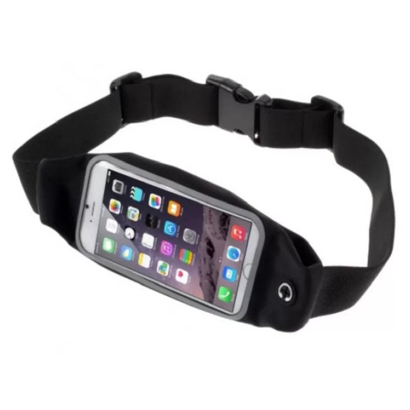 Αδιάβροχο Τσαντάκι Μέσης για Τρέξιμο 6.5'' - Χρώμα: Μαύρο