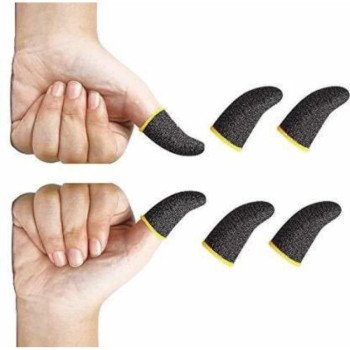 Γάντια Δαχτύλων Joystick Mobile Finger Sleeve 2 Τεμάχια Για PUBG - Χρώμα: Mαύρo Γάντια Δαχτύλων Joystick Mobile Finger Sleeve 2 Τεμάχια Για PUBG - Χρώμα: Mαύρo