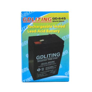 GDLITING GD645 Ανταλλακτική Επαναφορτιζόμενη Μπαταρία Ηλιακού Προβολέα 6V 4Ah - Χρώμα: Μαύρο GDLITING GD645 Ανταλλακτική Επαναφορτιζόμενη Μπαταρία Ηλιακού Προβολέα 6V 4Ah - Χρώμα: Μαύρο