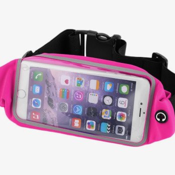 Αδιάβροχο Τσαντάκι Μέσης για Τρέξιμο 6.5'' - Χρώμα: Φούξια