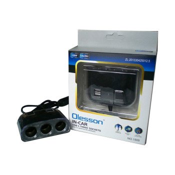 Olesson - InCar USB & Three Sockets no.1506 2 θύρες usb/3 πρίζες αυτοκινήτου Olesson - InCar USB & Three Sockets no.1506 2 θύρες usb/3 πρίζες αυτοκινήτου