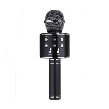 WS-858 Wireless Bluetooth Karaoke Handheld Microphone USB KTV Player Bluetooth Mic Speaker Record Music - Χρώμα: Μαύρο WS-858 Wireless Bluetooth Karaoke Handheld Microphone USB KTV Player Bluetooth Mic Speaker Record Music - Χρώμα: Μαύρο