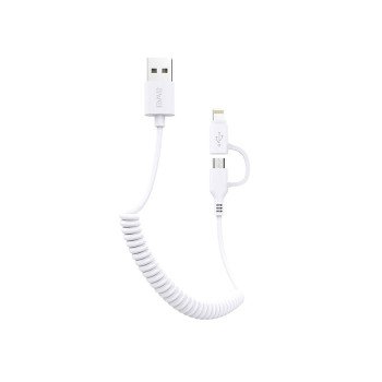 Καλώδιο Φόρτισης Awei CL-53 1m Micro USB/Lightning Fast Multi Charging Cable - Χρώμα: Λευκό Καλώδιο Φόρτισης Awei CL-53 1m Micro USB/Lightning Fast Multi Charging Cable - Χρώμα: Λευκό