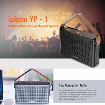 Bluetooth Speaker Ipipoo YP-1 Ασύρματο Ηχείο Portable Outdoor AUX/FM Radio/USB/TF Card - Χρώμα: Γκρι Bluetooth Speaker Ipipoo YP-1 Ασύρματο Ηχείο Portable Outdoor AUX/FM Radio/USB/TF Card - Χρώμα: Γκρι