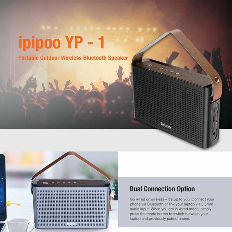 Bluetooth Speaker Ipipoo YP-1 Ασύρματο Ηχείο Portable Outdoor AUX/FM Radio/USB/TF Card - Χρώμα: Γκρι Bluetooth Speaker Ipipoo YP-1 Ασύρματο Ηχείο Portable Outdoor AUX/FM Radio/USB/TF Card - Χρώμα: Γκρι