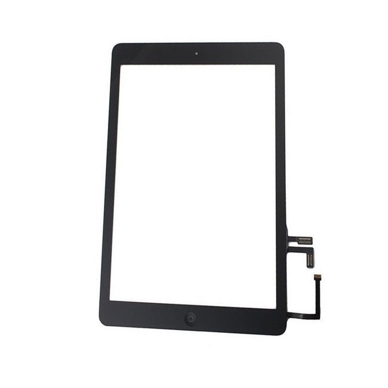 Μηχανισμός αφής Touch Screen και Κεντρικό Κουμπί με Καλωδιοταινία για iPad 5 9.7'' A1822 / A1823 - Χρώμα: Μαύρο