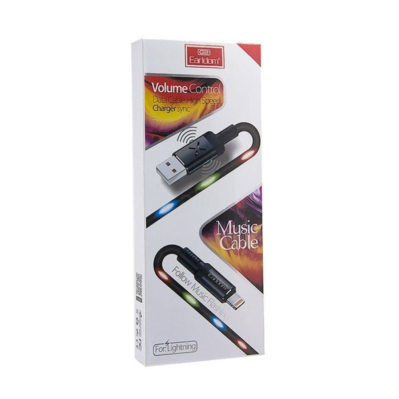 Earldom EC-053I Καλώδιο Φόρτισης με Φωτάκια LED / Volume Control LED Light Cable Lightning 1M Earldom EC-053I Καλώδιο Φόρτισης με Φωτάκια LED / Volume Control LED Light Cable Lightning 1M