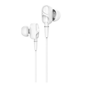 Earldom ET-E25 Ακουστικά /  Double Dynamics Earphones  - Χρώμα: Λευκό Earldom ET-E25 Ακουστικά /  Double Dynamics Earphones  - Χρώμα: Λευκό