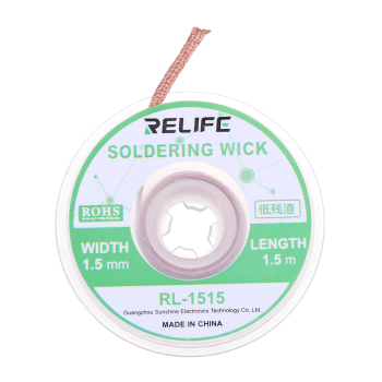 Relife RL-1515 Σύρμα Αποκόλλησης / Desoldering Wick  (1.5m Long - 1.5mm Wide) Relife RL-1515 Σύρμα Αποκόλλησης / Desoldering Wick  (1.5m Long - 1.5mm Wide)