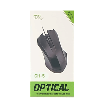 Ενσύρματο Ποντίκι GH-5 Optical Mouse 1200dpi - Χρώμα: Μαύρο Ενσύρματο Ποντίκι GH-5 Optical Mouse 1200dpi - Χρώμα: Μαύρο