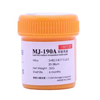 Mijing MJ-190A (35g) Silver containing  Medium Temperature  Tin Paste Mijing MJ-190A (35g) Silver containing  Medium Temperature  Tin Paste