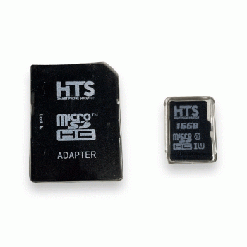 HTS Micro SD Memory Card with Adapter 16GB HTS Micro SD Memory Card with Adapter 16GB