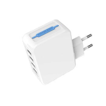 KINGLEEN C888 Fast Home Charger 4 USB Ports 5A Φορτιστής 25W - Χρώμα: Λευκό KINGLEEN C888 Fast Home Charger 4 USB Ports 5A Φορτιστής 25W - Χρώμα: Λευκό