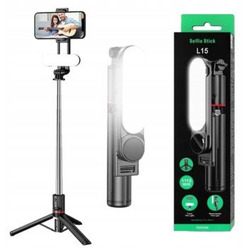 L15 Selfie Stick Τρίποδο Κινητού με Bluetooth - Χρώμα: Μαύρο L15 Selfie Stick Τρίποδο Κινητού με Bluetooth - Χρώμα: Μαύρο
