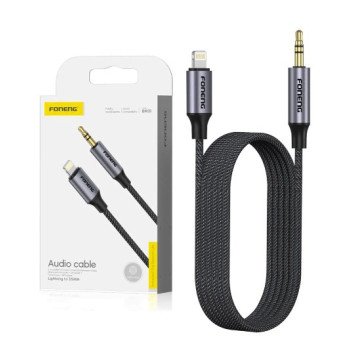 FONENG BM31 Καλώδιο AUX Lightning σε 3.5mm 1m - Χρώμα: Μαύρο FONENG BM31 Καλώδιο AUX Lightning σε 3.5mm 1m - Χρώμα: Μαύρο