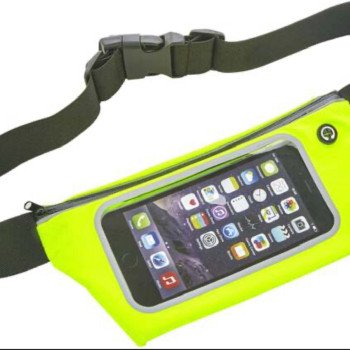 Αδιάβροχο Τσαντάκι Μέσης για Τρέξιμο 6.5'' - Χρώμα: Κίτρινο Φωσφοριζέ