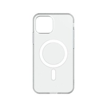 Θήκη Πλάτης Σιλικόνης με Mag Safe για Apple i Phone 15 - Χρώμα: Διάφανο
