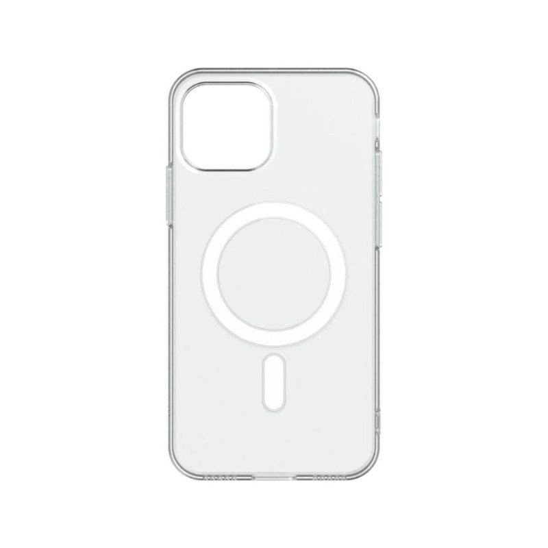 Θήκη Πλάτης Σιλικόνης με Mag Safe για Apple i Phone 15 Plus - Χρώμα: Διάφανο