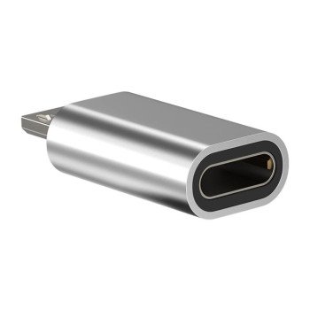 Μετατροπέας Lightning Female σε Micro USB Male - Χρώμα: Ασημί